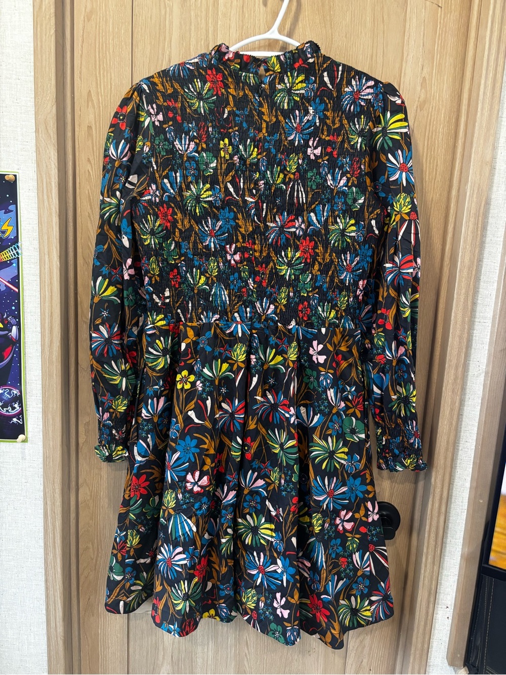 Boden Floral Mini Dress Size 4 Smocked Cottage Festival Summer Vacation Garden